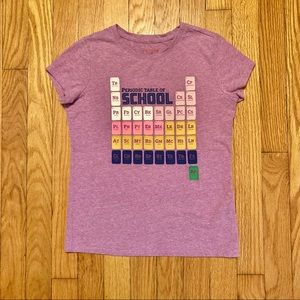 Cat & Jack Tee Periodic Table Of School Purple Medium 7/8